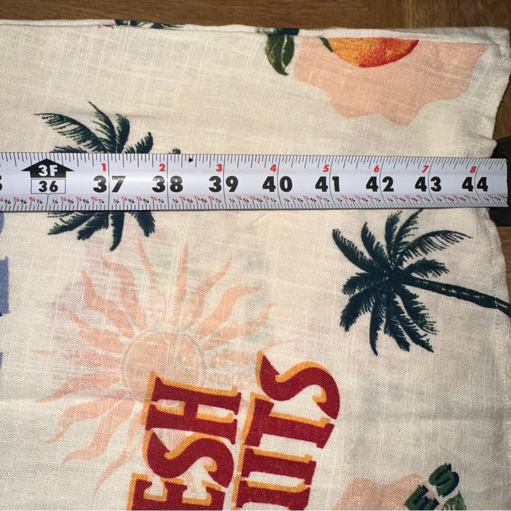 Paper Heart Anthropologie Fresh Fruits Berries Peaches Linen Blend Maxi Dress M - Picture 10 of 10